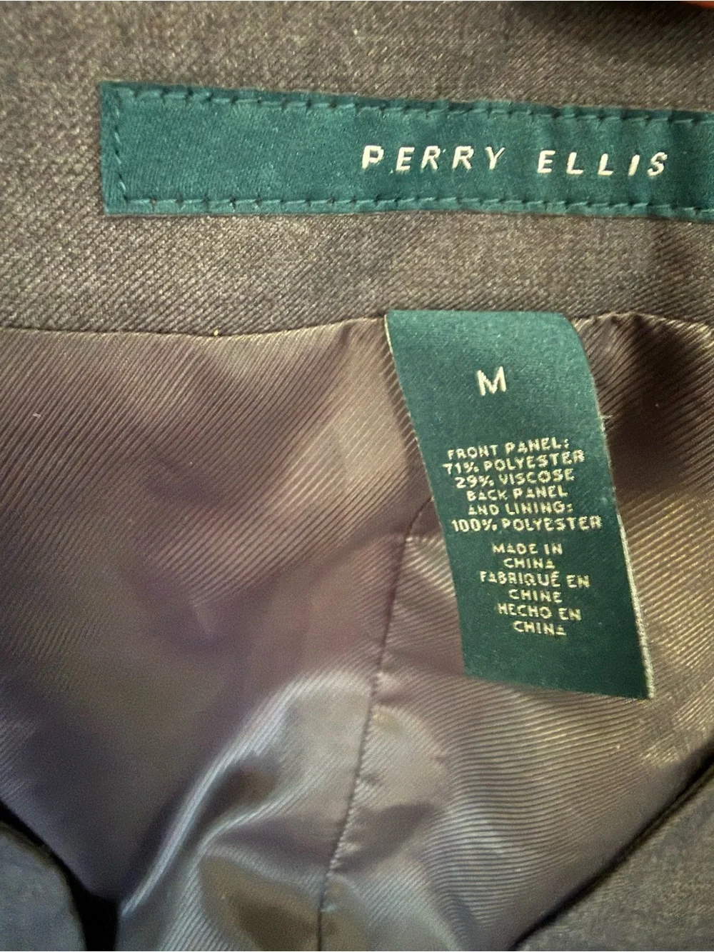 Perry Ellis Men’s Charcoal Gray Button-Front Waistcoat Vest
